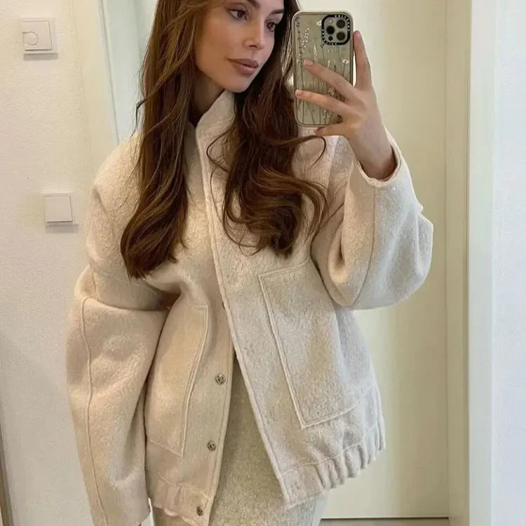 Ludi- Giacca in Lana Bomber