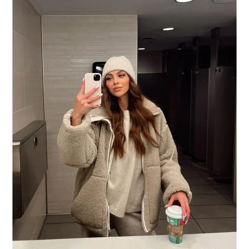 Teddy Giacca in Morbido Pile