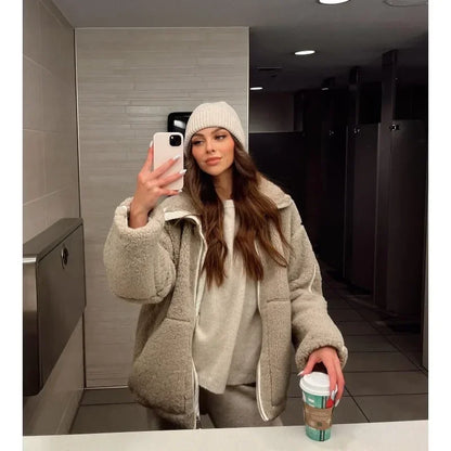 Teddy Giacca in Morbido Pile