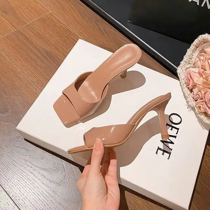 Sandali in Pelle con Tacco Luni