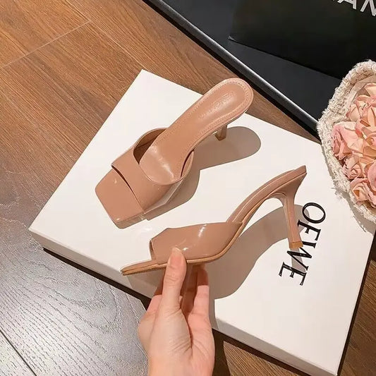 Sandali in Pelle con Tacco Luni