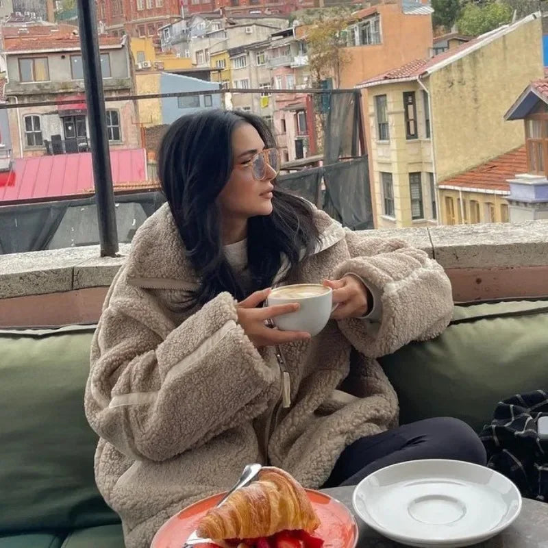 Teddy Giacca in Morbido Pile